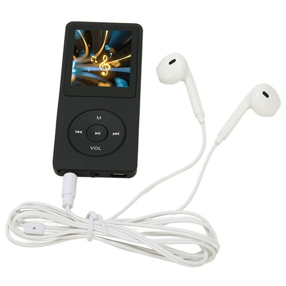 Music Player Support Recording 64GB Expandable Portable MP3 MP4 Player 1.8in Screen 30 Hours Playback for Travel Black
