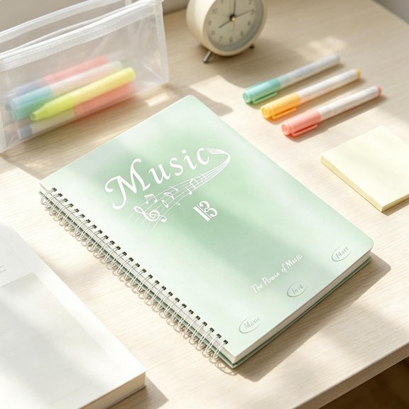 Music Pocket Folder for Choir, 10-Page A4 Document Folder with Clear Sleeves, Sheet Music Folder, 1 Piece, Choose Pink or Green