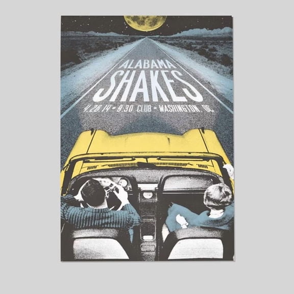 Music Poster - Alabama Shakes Tour 2025 Poster - Vintage Style - Size 24x36 - Postora