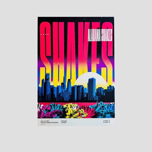 Music Poster - Alabama Shakes Tour 2025 Poster - Vintage Style - Size 24x36 - Postora