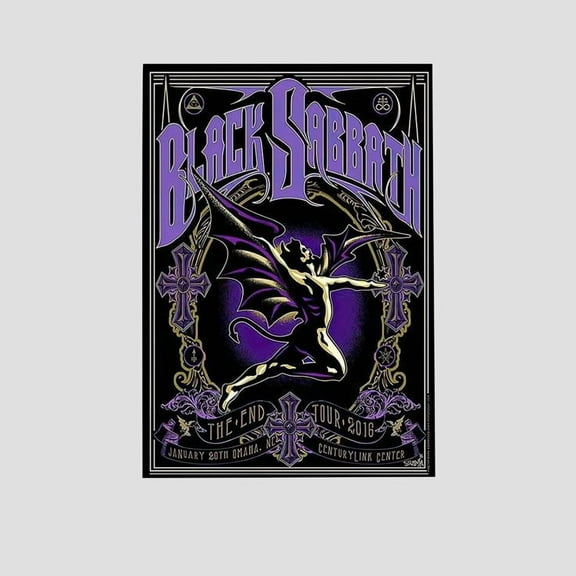 Music Poster- Black Sabbath 2025 Poster - Ozzy Osbourne - Vintage Style - Size 24x36 - Postora