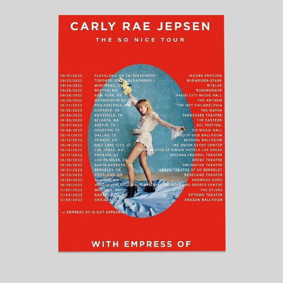 Music Poster CARLY RAE JEPSEN The So Nice Tour 2022 Ltd Ed RARE Poster! The Loneliest Time Size 24''x36'' -Gategoo