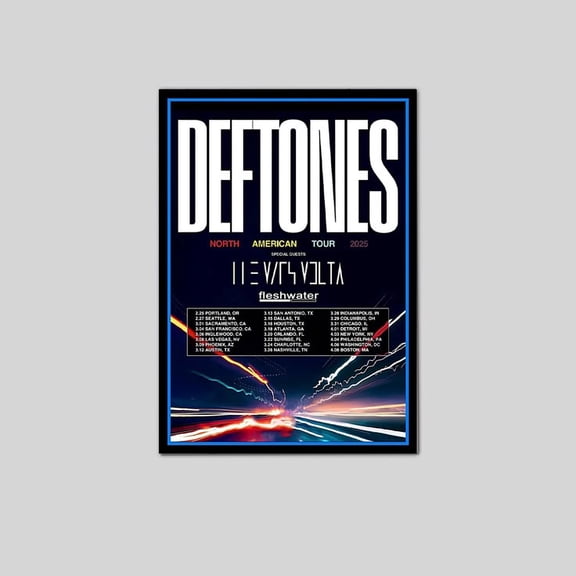 Music Poster DEFTONES NORTH AMERICAN TOUR 2025 Size 24''x36'' Goldengate