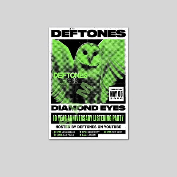 Music Poster Deftones Concert Poster Tour Size 24''x36'' Goldengate