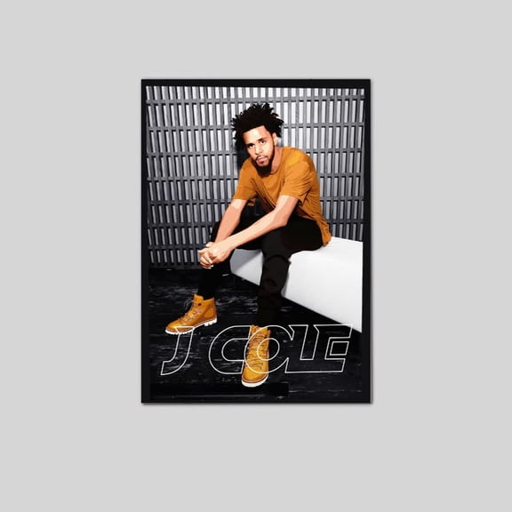 Music Poster J. Cole white bench Size 24''x36'' The Orange Shop