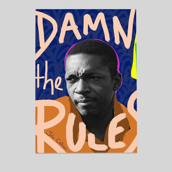 Music Poster- John Coltrane Poster - Jazz Art Vintage Style - Size 24x36 - Postora