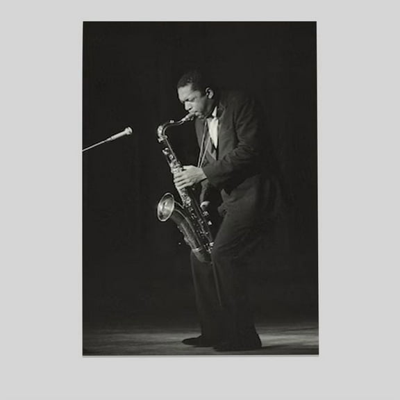 Music Poster- John Coltrane Poster - Jazz Art Vintage Style - Size 24x36 - Postora