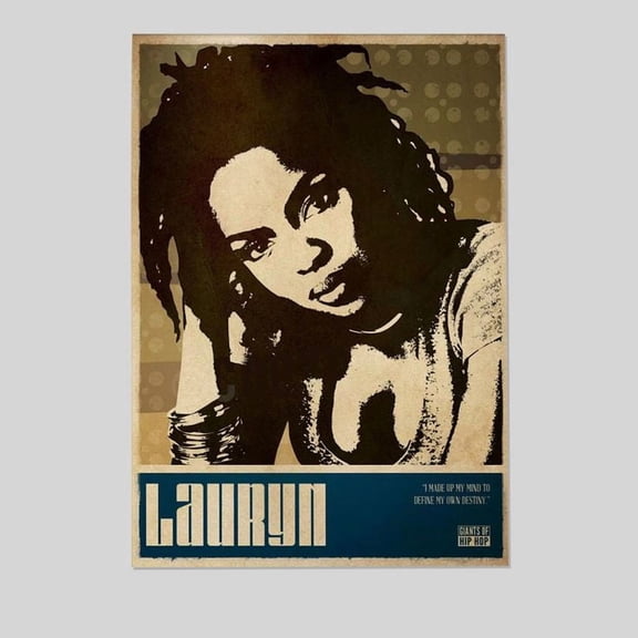 Music Poster - Lauryn Hill Singer Poster - Vintage Style - Size 24x36 - Postora