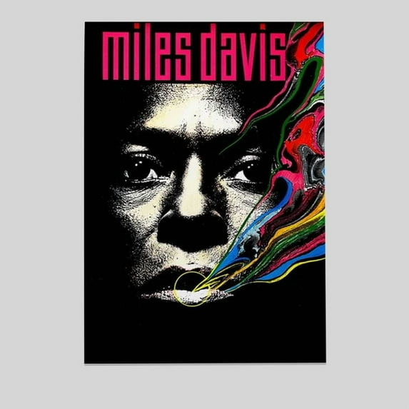 Music Poster- Miles Davis Poster - Jazz Art Vintage Style - Size 24x36 - Postora