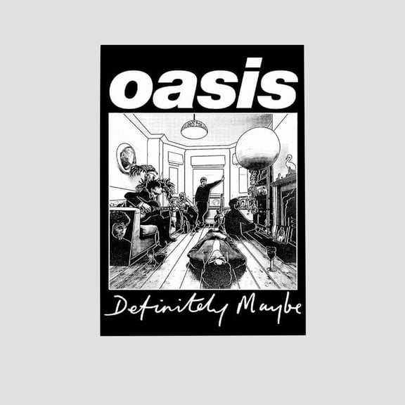 Music Poster Oasis - Definitely Maybe Wall Poster, Unframed Version Retro Style - Size 24''x36'' - Postora