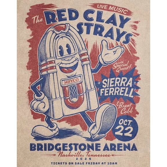 Music Poster Sierra Ferrell Bridgestone on October 22nd Size 24''x36''-Gategoo