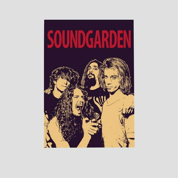 Music Poster- Soundgarden Band Poster- Vintage Style - Size 24x36 - Postora