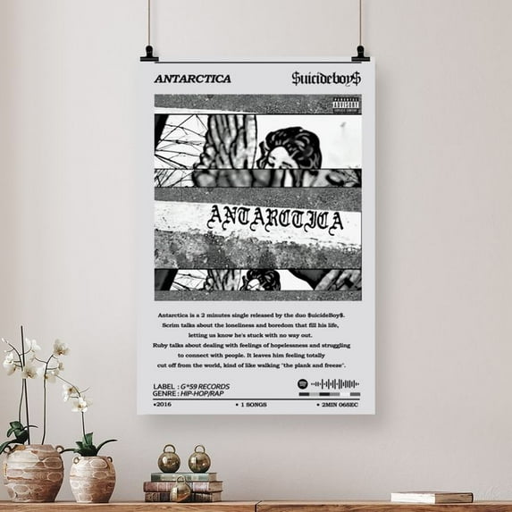Music Poster SuicideBoys Antartica Poster Size 24''x36'' The Orange Shop