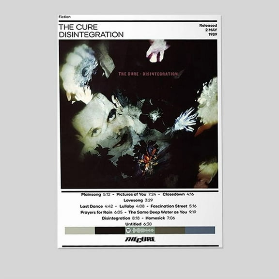 Music Poster - The Cure Poster - Vintage Style - Size 24x36 - Postora