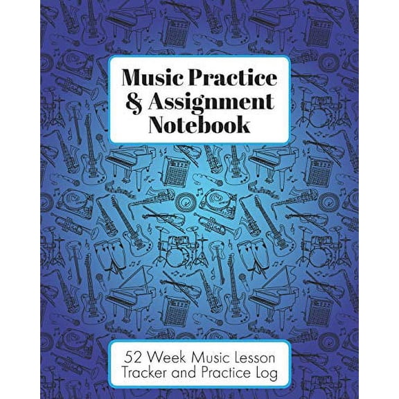 Pre-Owned Music Practice & Assignment Notebook: 52 Weeks of Music Lesson Tracking Charts