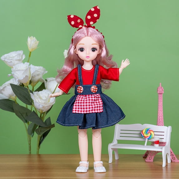 Music Princess Dress Up Doll,Movable Joints Fashion Model Toy,Stylable Long Hair Modern Outfit,Safe Durable Plastic,Imagination Creativity Fine Motor Skill Development,Interactive Role Play Toys