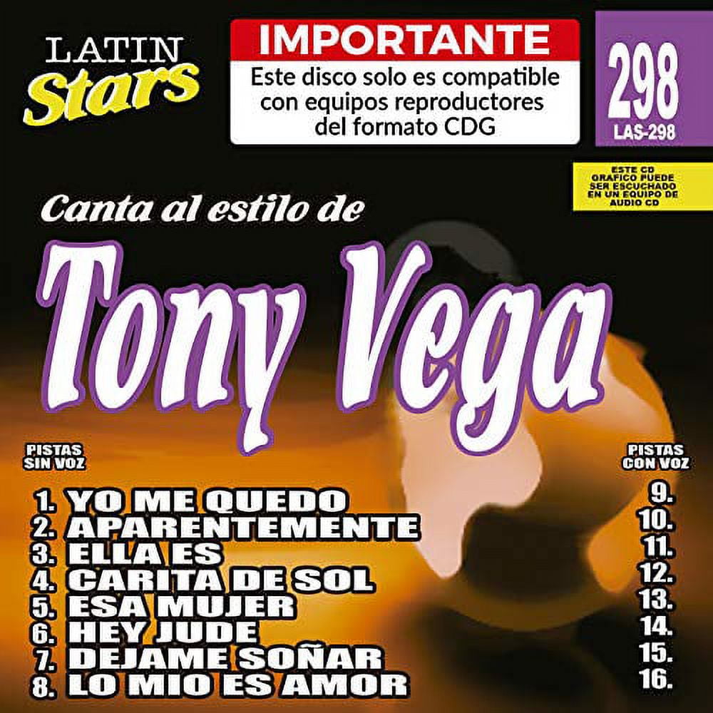 Music Pro Inc Karaoke Latin Stars 298 Tony Vega Importante Este