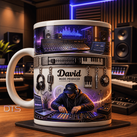 Music Producer Mug Studio-Themed Gift for Beatmaker, DJ, Audio Engineer