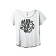 thumbnail image 1 of Music Raised Me Women's Fashion Slouchy Dolman T-Shirt Tee Heather White 2X-Large, 1 of 3