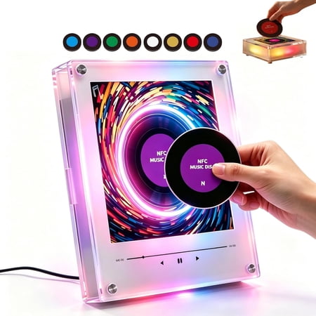 Music Refrigerator Magnets with Player Set, 10 Pcs Retro Record Fridge Magnets, 128MB Programmable NFC Enabled Music Player, Aesthetic Vintage Gifts for Home Office, Couples Anniversary price history and forecast - liang mi