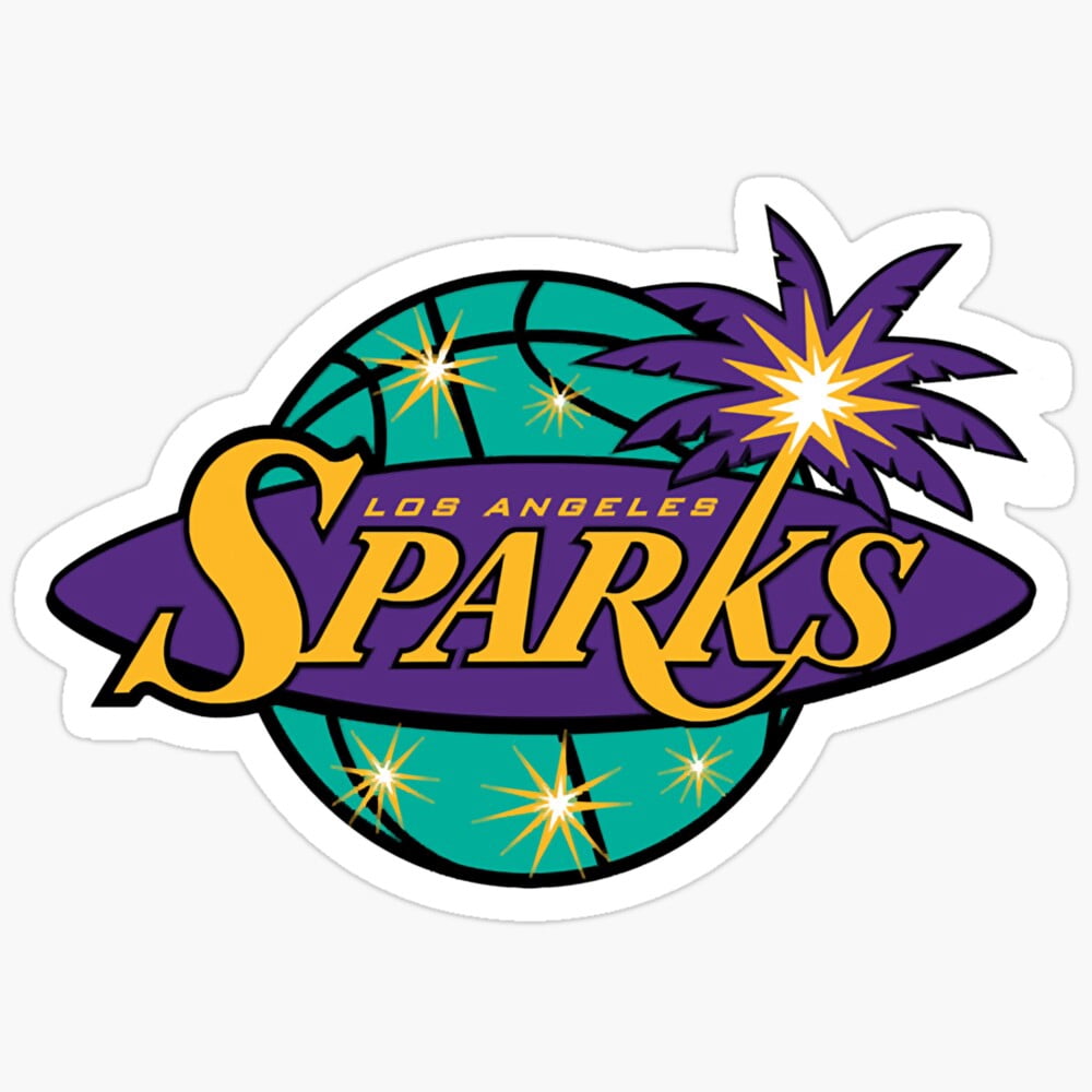 Music Retro Los Angeles Sparks Fitted Scoop Christmas Sticker Baseball ...