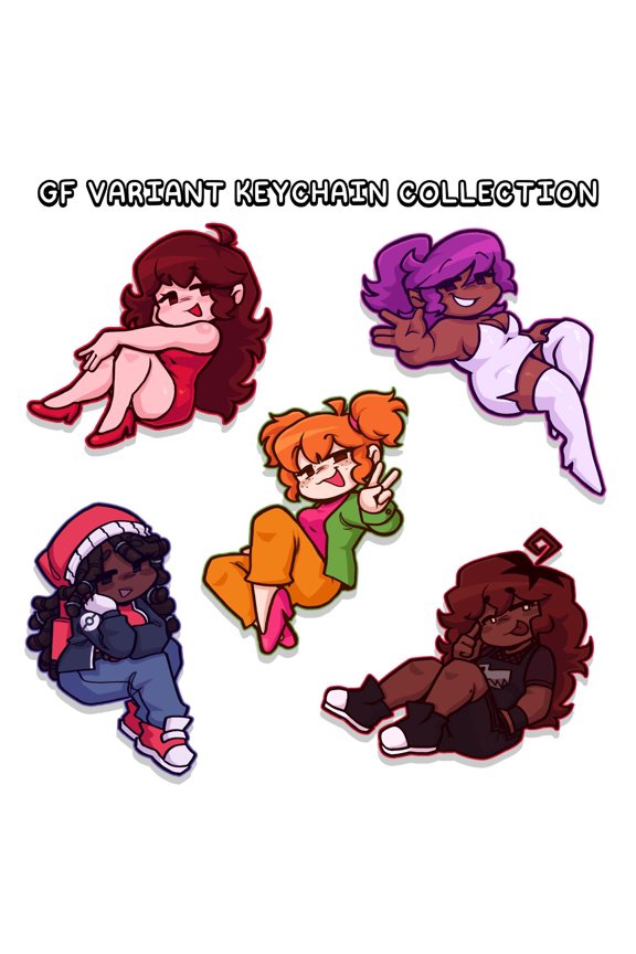 Music Rhythm Game Girlfriend Variant Keychains, RANDOM 1 PACK