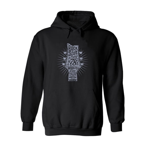 Music Rock Guitar  Hoodie Men -Image by Shutterstock, Male Large