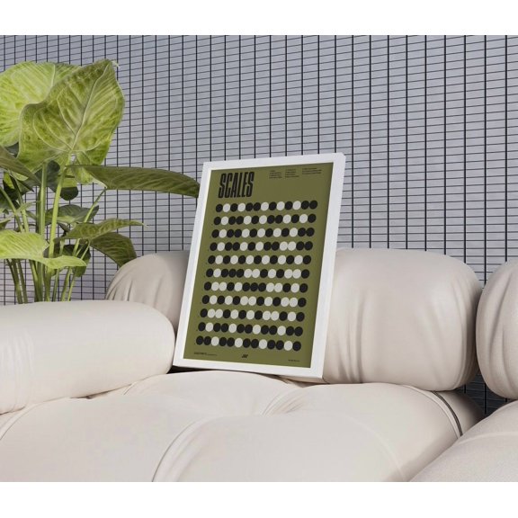 Music Scales Dot Design Music Theory Chart Green