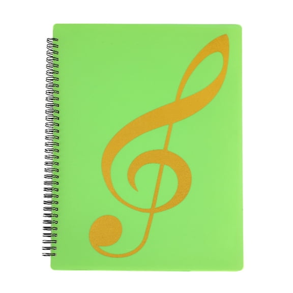 Music Sheet Folder, 30 Page A4 Green Note Pattern Music Organizer For Musicians Students Music Teachers Songwriters Music Studio Use, 1 Pack