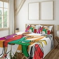 thumbnail image 1 of Ambesonne Colorful Fitted & Top Sheet Set with Shams, Jazz Band on Stage, Multicolor, 1 of 5