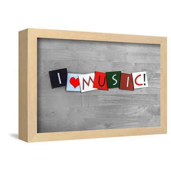 Music, Sign Series for Music, Singing, Concerts and Bands, Framed Art Print Wall Art by EdSamuel Sold by Art.Com