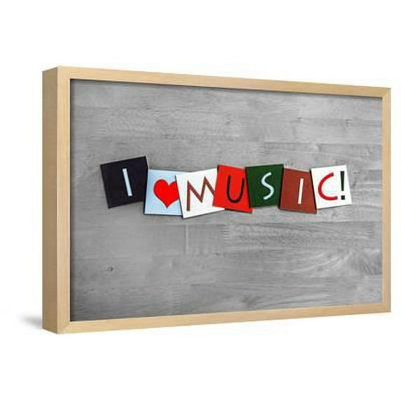 Music, Sign Series for Music, Singing, Concerts and Bands, Framed Art Print Wall Art by EdSamuel Sold by Art.Com