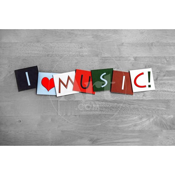 Music, Sign Series for Music, Singing, Concerts and Bands, Unframed Photographic Print Wall Art by EdSamuel Sold by Art.Com