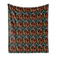 thumbnail image 1 of Music Soft Flannel Fleece Blanket, Notes and DJ Headphones Pop Art Style Retro Sound Melody Rhythm Pitch Beats Graphic, Cozy Plush for Indoor and Outdoor Use, 60" x 80", Multicolor, by Ambesonne, 1 of 6