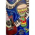 thumbnail image 1 of 6x9 100 Page Sheet Music: Music In My Soul. Show your musical talent. Write Compose your own song lyrics and Notes. Colorful Bongo Drums, Guitar, Piano Keyboard art Design. Paperback 1077759797 Hi, 1 of 1