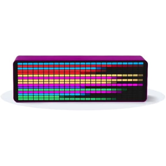 Music Spectrum Display, 16x24 384 RGB LED Display, 20 Dynamic & 7 Color Effects - Precise Sound Level Meter for Musicians and Audio Enthusiasts, Support Audible Cable Control$$Tools