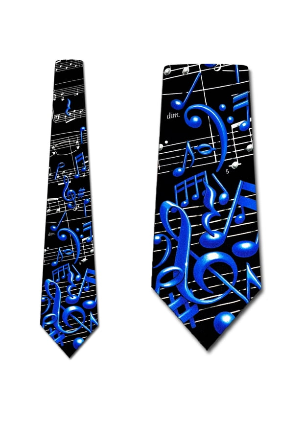 Music Staff Ties Mens Music Neckties Musical Notes Tie by Three Rooker