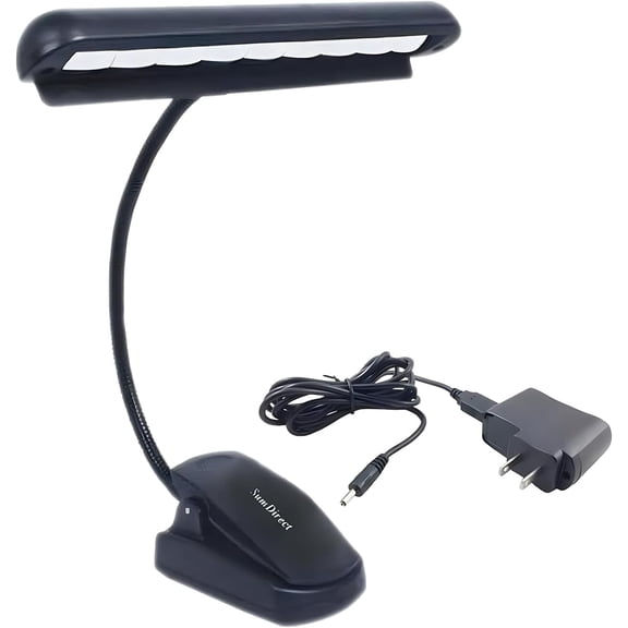 Music Stand Light - 9 LED Adjustable Clip on Piano Lights, USB and Battery Operated, Perfect for Piano, Book Reading, Orchestra, Podium, Easel