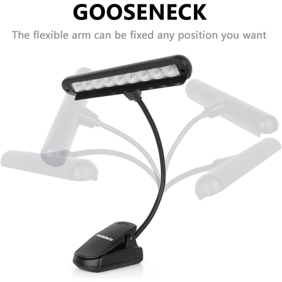 Music Stand Light,Clip On Piano Lights 9 LED Orchestra Light Book Lamp Musician Lamp,Fully Adjustable No Flicker for Piano, Orchestra,Book Reading, Mixing Table, DJ, Craft Work