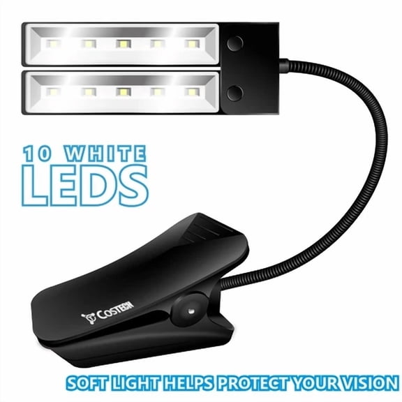 Music Stand Light , Costech 10 Leds Adjustable Portable Desk Reading Clamp Lamp