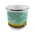 thumbnail image 1 of Music Steel Camping Mug, Old Aged Worn Single Trumpet Stands Alone Against a Faded Wall Jazz Theme Photo, Printed Thermal Cup for Camping and Outdoor Activities, by Ambesonne, 1 of 2