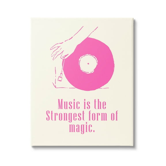 Music Strongest Form Of Magic Phrase Inspirational Graphic Art Gallery Wrapped Canvas Print Wall Art