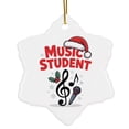 thumbnail image 1 of Music Student Ornament, Christmas Ornament 2025, Personalized Gift for Music Student Class Ceramic Snowflake Ornament Keepsake for Him or Her 211or41, 1 of 5