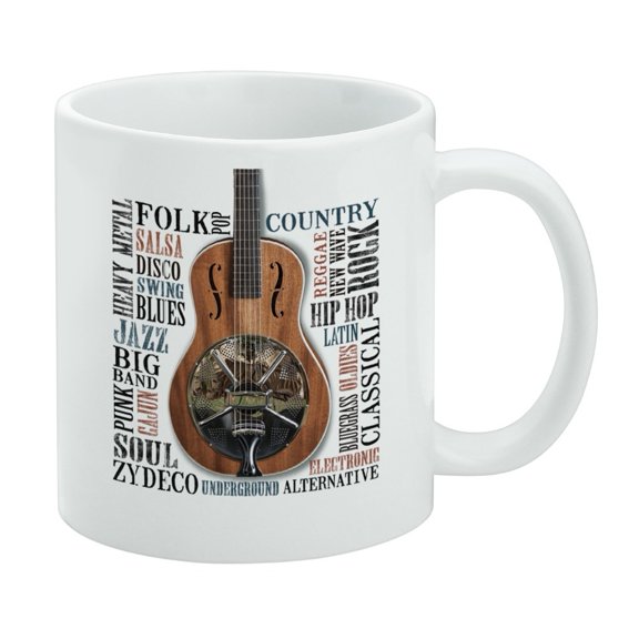 Music Styles Guitar White Mug