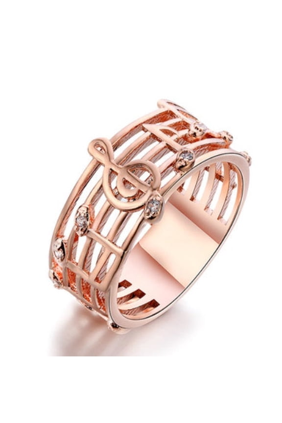 Music Symbol Ring Treble Clef Silver Jewelry for Musicians Women Men Durable Elegant Accessory Custom Everyday