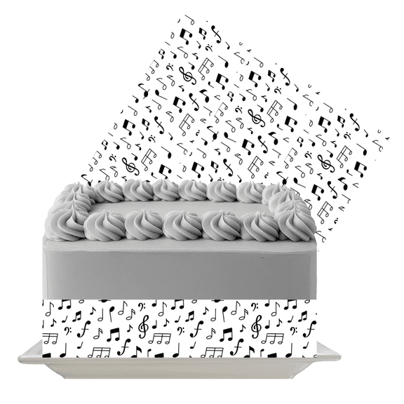 Music Symbols Edible Cake Wrap | Musical Notes Icing Sheet | Music Theme Cake Decor