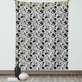 thumbnail image 1 of Music Tapestry, Blues Jazz Punk Rock Various Type of Folk Indie Rap Reggae Peace Sign Sing Artwork, Wall Hanging for Bedroom Living Room Dorm Decor, 60W X 80L Inches, Black White, by Ambesonne, 1 of 2