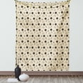thumbnail image 1 of Music Tapestry, Retro Records Headphones Microphones Casette Tapes Melody in Sixties Graphic Art, Wall Hanging for Bedroom Living Room Dorm Decor, 60W X 80L Inches, Cream Black, by Ambesonne, 1 of 5