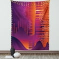 thumbnail image 1 of Music Tapestry, Volumes Bar Abstract Melody Visualization Motifs Art Colorful Composition, Wall Hanging for Bedroom Living Room Dorm Decor, 40W X 60L Inches, Plum and Burnt Sienna, by Ambesonne, 1 of 5