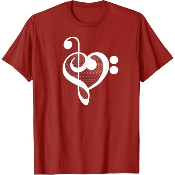Music Teacher Appreciation Heart T Shirt - Musician Gift